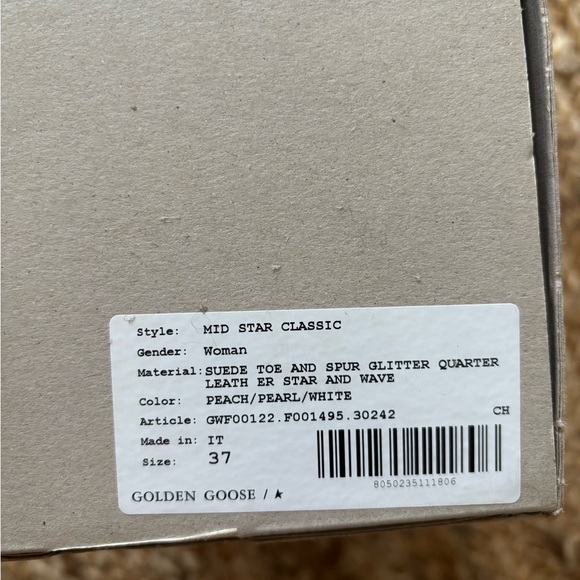 Golden Goose Pink and White Sneakers with Glitter Accents - Picture 7 of 7